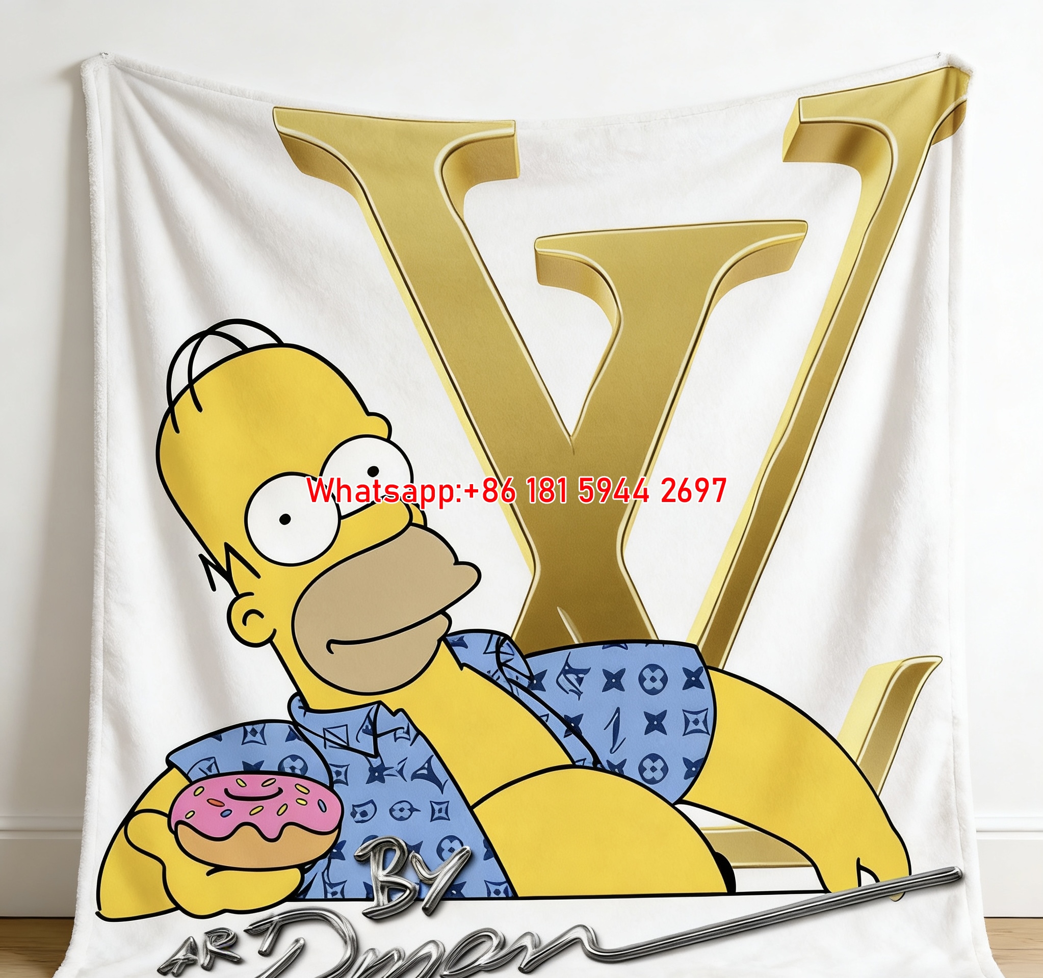 Soft Pink Cartoon Throw Blanket 310
